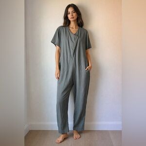 Reifhaus Snap Front Gray Jumpsuit